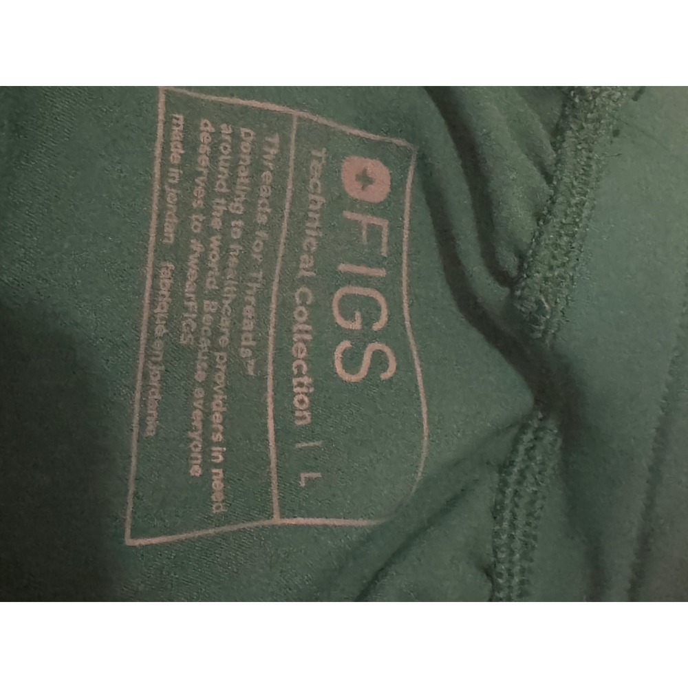 FIGS HW Zamora Jogger Scrub Pants Womens Large Green High Waisted 1000207 - Picture 4 of 5